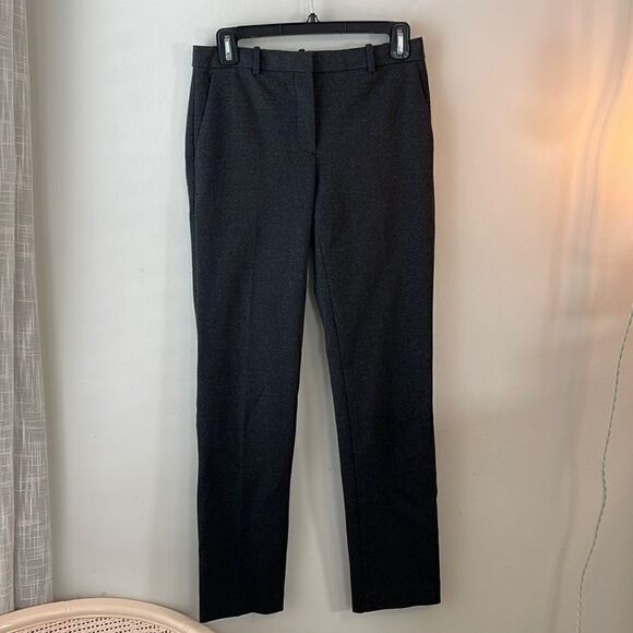 EUC Theory Charcoal Gray Knit Wool Dress Slim Pants 0 - Picture 2 of 8